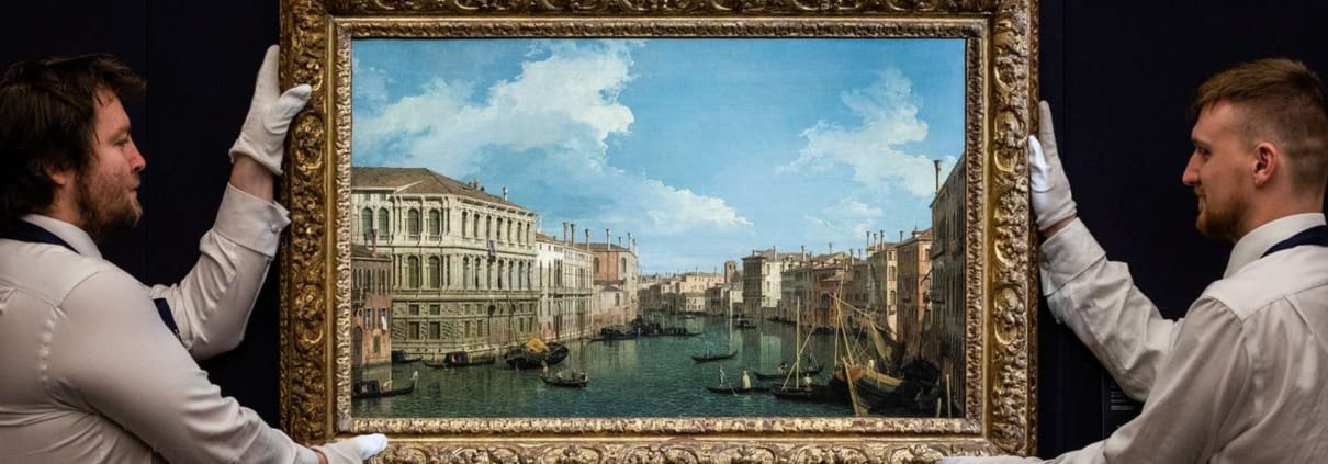 Giovanni Antonio (1697-1768), View of the Venice Grand cancel from the north-west. Sotherby’s December 2022 Old Masters Evening sale. Copyright: Tristan Fewings - Getty Images.